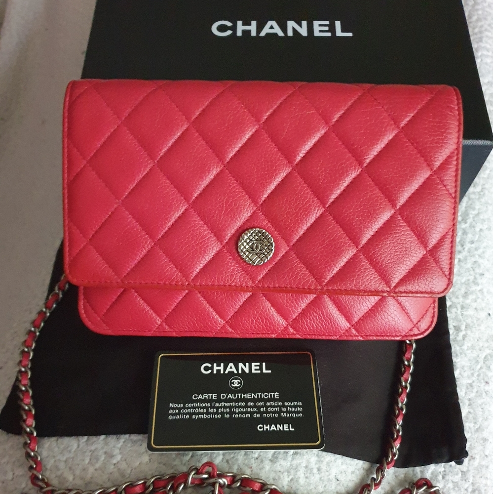 Chanel Woc Caviar Red